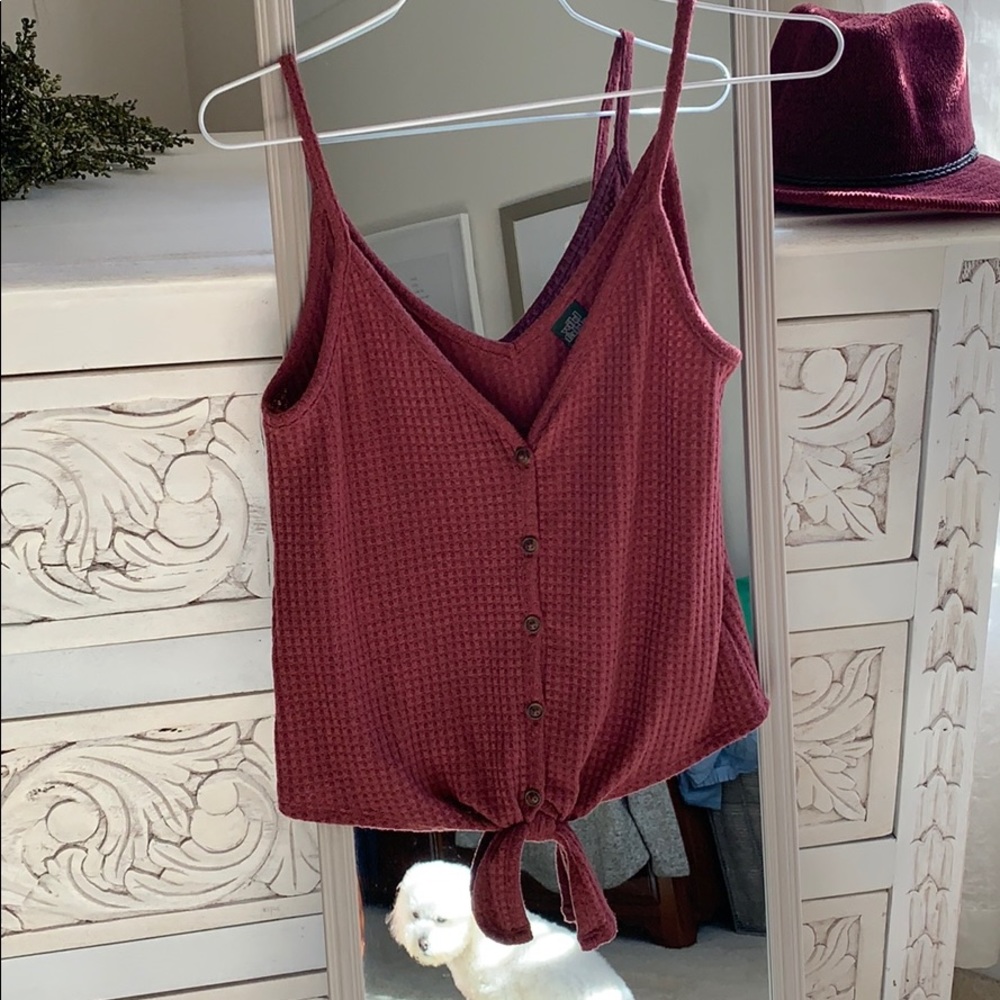 Tank Top with Front Tie Detail